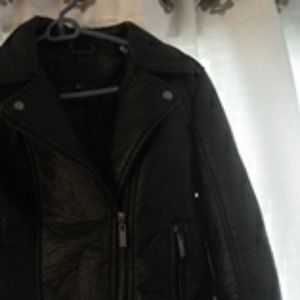 Imitation leather jacket